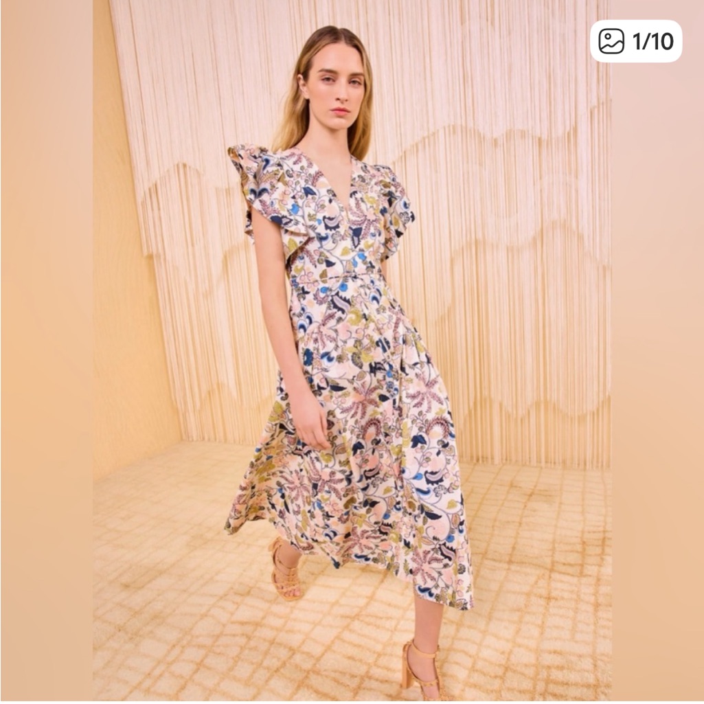 Ulla Johnson Magnolia Floral Midi Dress